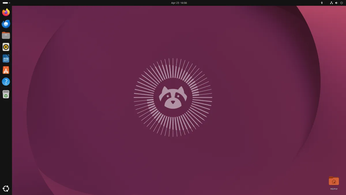 واجهة سطح مكتب GNOME الافتراضية في أوبونتو
