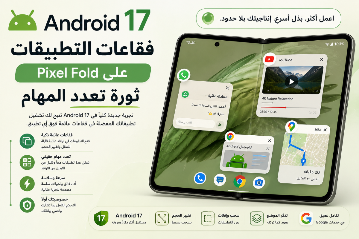 Android 17 فقاعات التطبيقات على Pixel Fold: ثورة تعدد المهام
