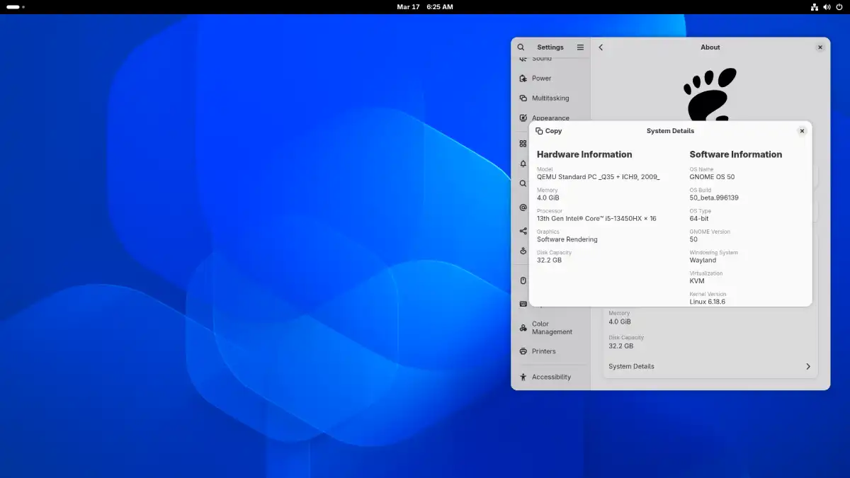 GNOME 50.5