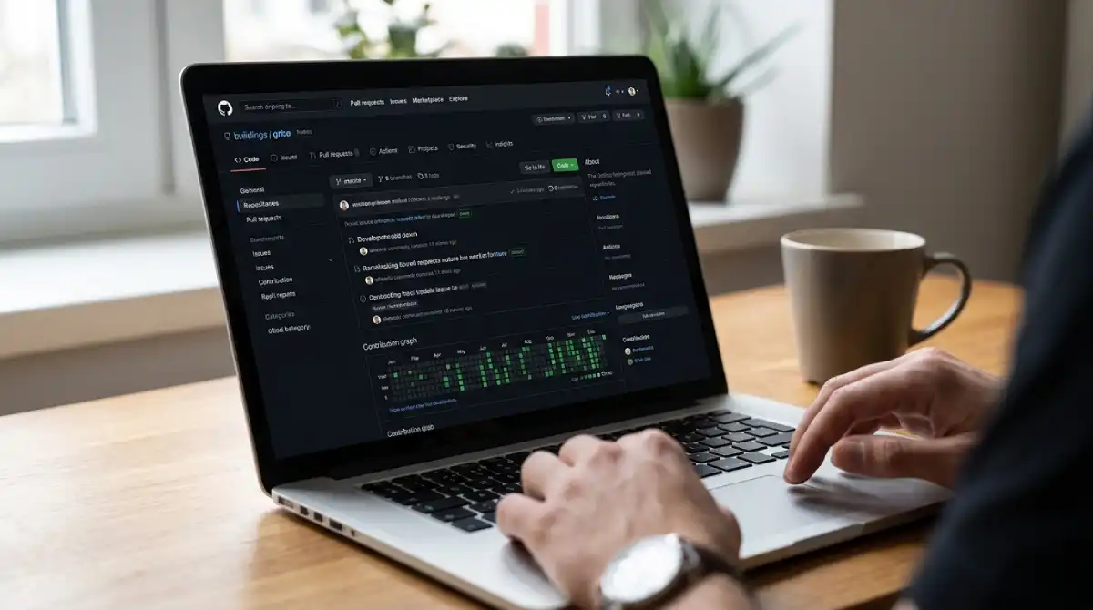 واجهة طلب سحب على GitHub لأول مساهمة في مشروع مفتوح المصدر