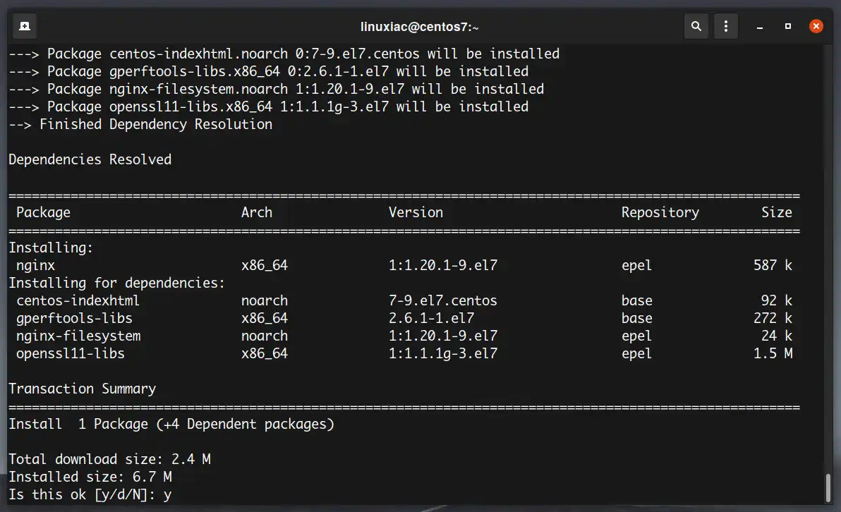 مخطط يوضح خادم Nginx على Debian يستقبل طلبات المتصفح ويقدم موقعًا