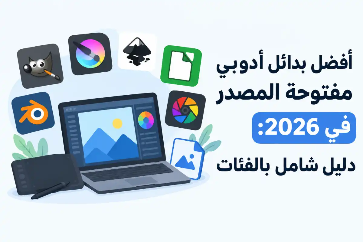 أفضل بدائل أدوبي مفتوحة المصدر في 2026: دليل شامل بالفئات