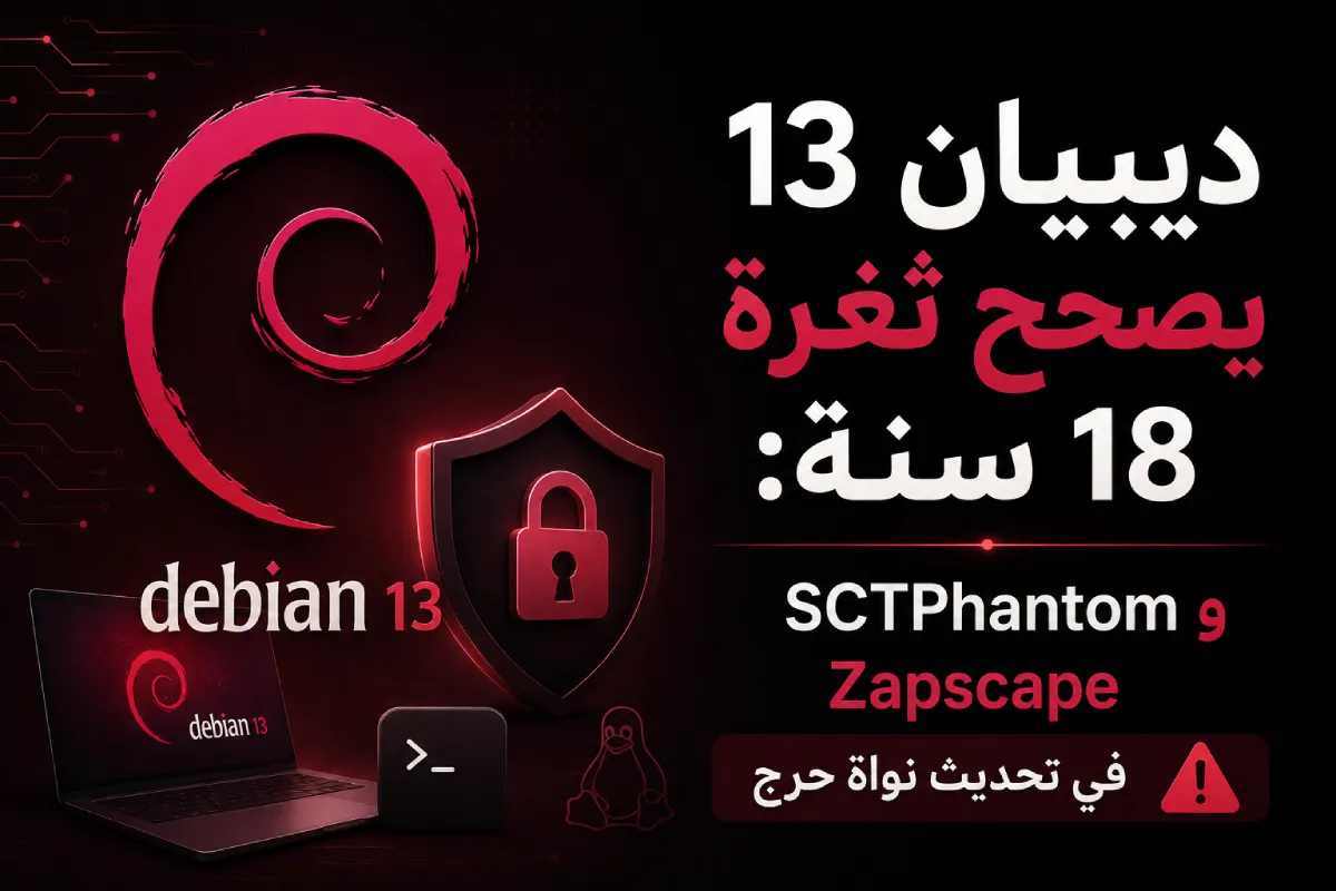 ديبيان 13 يصحح ثغرة 18 سنة: SCTPhantom و Zapscape في تحديث نواة حرج