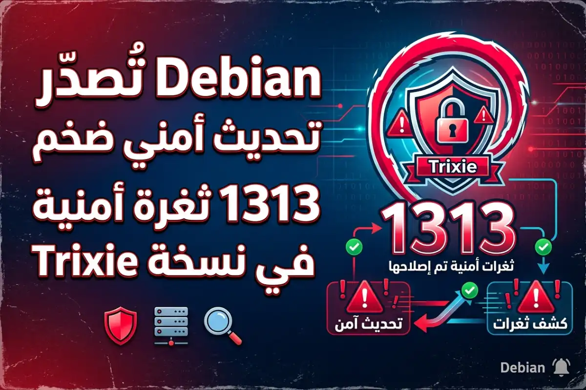 Debian تُصدّر تحديث أمني ضخم: 1313 ثغرة أمنية في نسخة Trixie