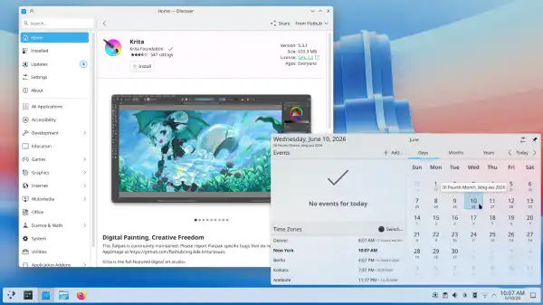 إطلاق واجهة KDE Plasma 6.7
