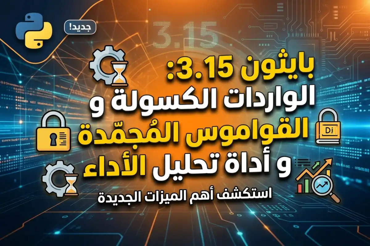 بايثون 3.15: الواردات الكسولة و القواموس المُجمّدة و أداة تحليل الأداء